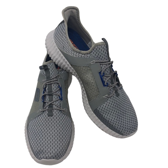 SKECHERS Gray/Blue Elite Flex Memory Foam Shoe - Picture 1 of 7